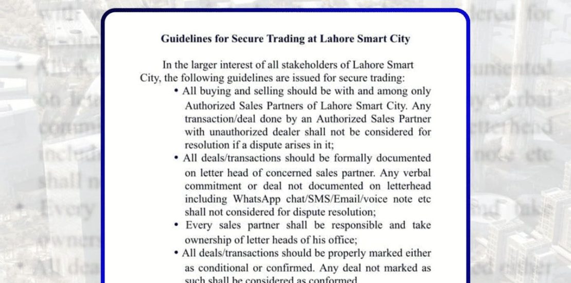 Trading At Lahore Smart City