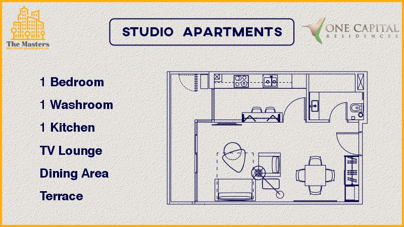 one capital residences Studio Apartments